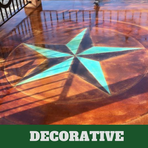 This is a picture of a decorative concrete patio.