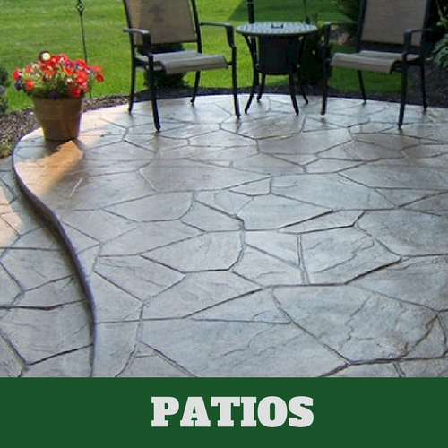 Residential patio in Franklin, TN with a stamped finish.